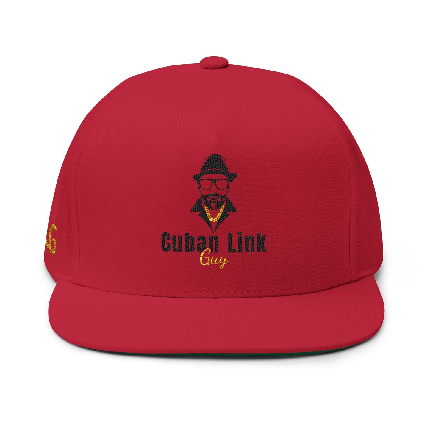Cuban Link Guy / Embroidered - Flat Bill Cap