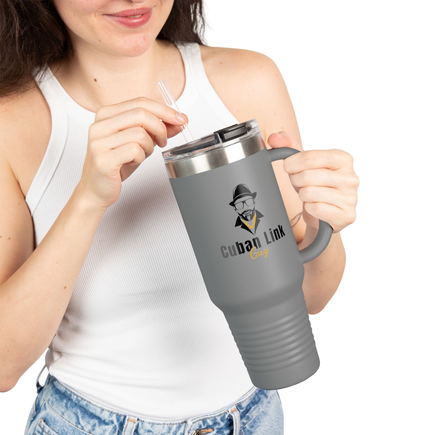 Cuban Link Guy / 40oz, Insulated Travel Mug