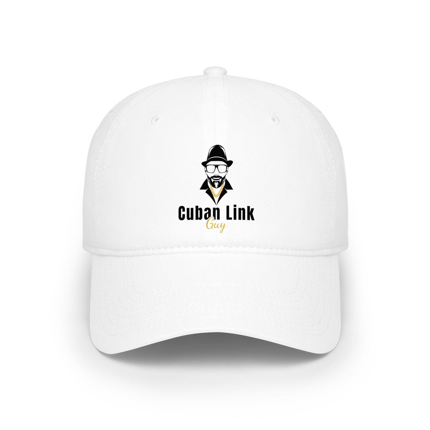 Cuban Link Guy Low Profile Baseball Cap — Minimal Logo Hat