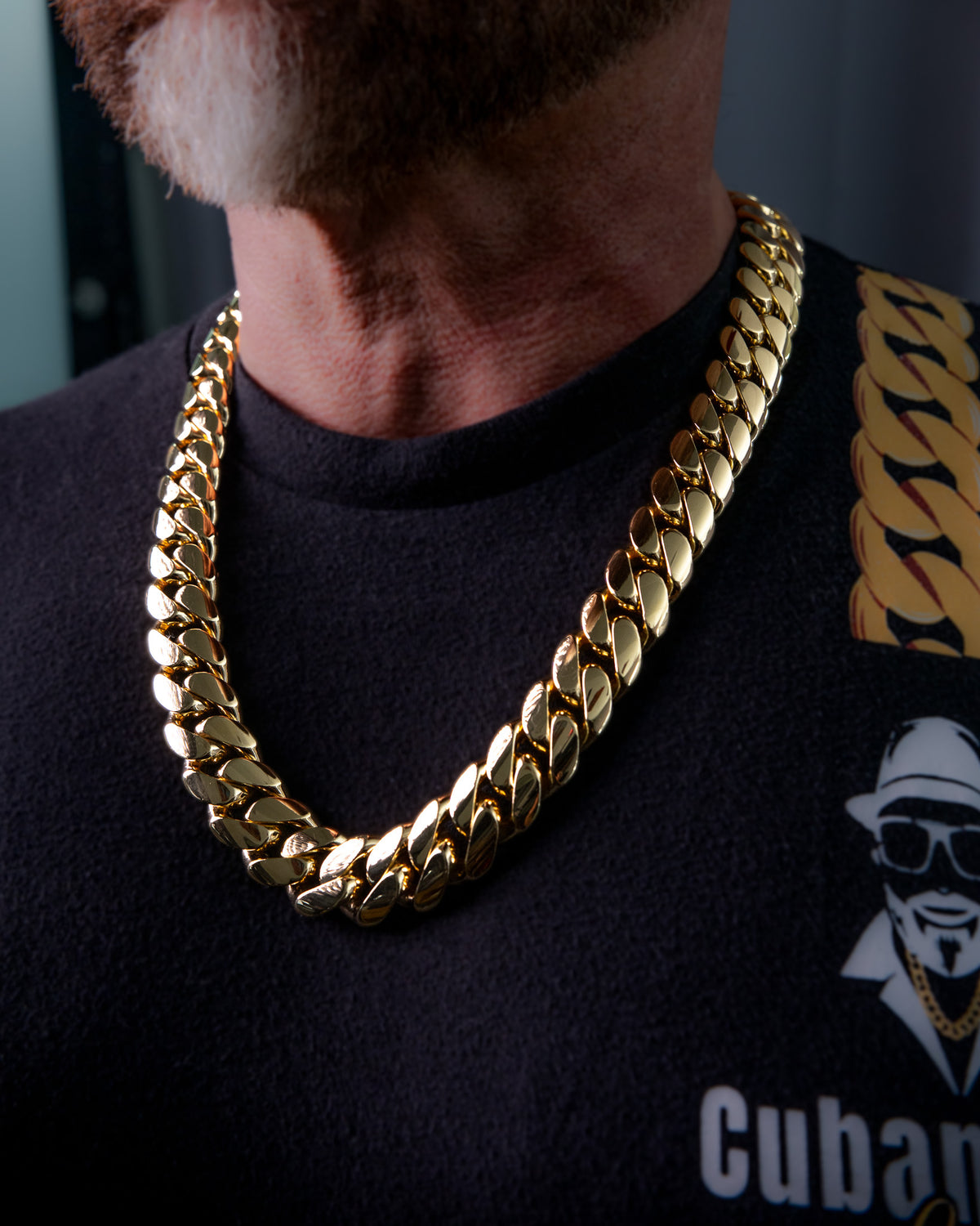 14K Gold Bonded Silver Cuban Links