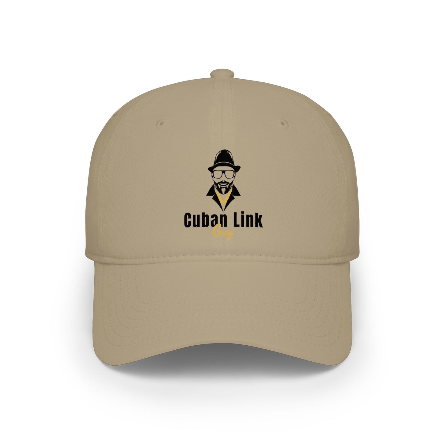 Cuban Link Guy Low Profile Baseball Cap — Minimal Logo Hat