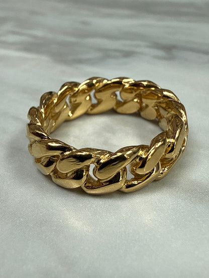 Authentic Cuban Link Chain Ring – Handcrafted From Real Cuban Link Chains