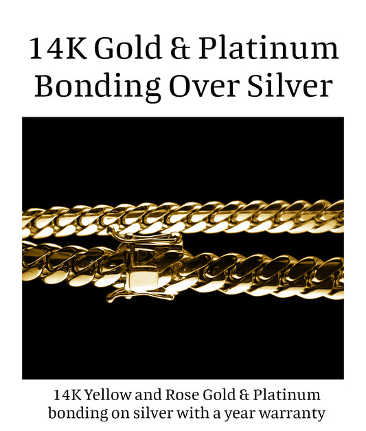 14K Gold Bonded Silver Cuban Links