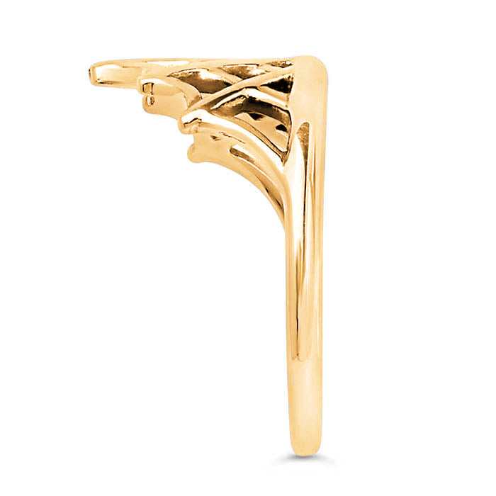 14K Gold Over Sterling Silver Spider Web Ring