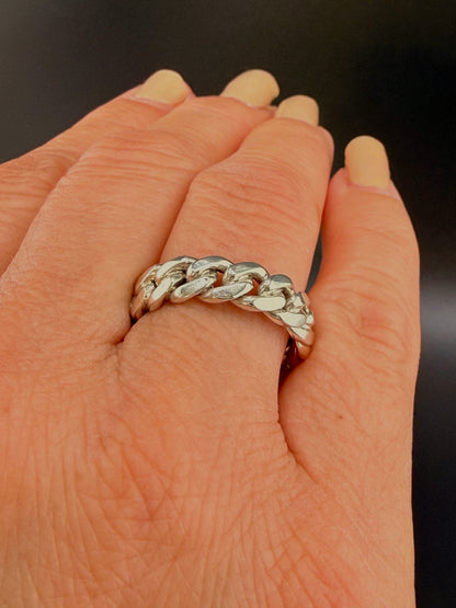 Authentic Cuban Link Chain Ring – Handcrafted From Real Cuban Link Chains