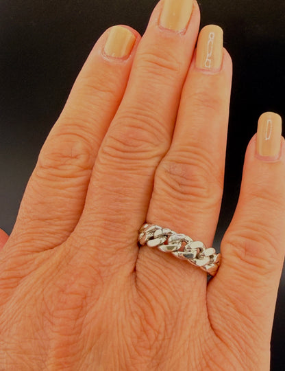 Authentic Cuban Link Chain Ring – Handcrafted From Real Cuban Link Chains