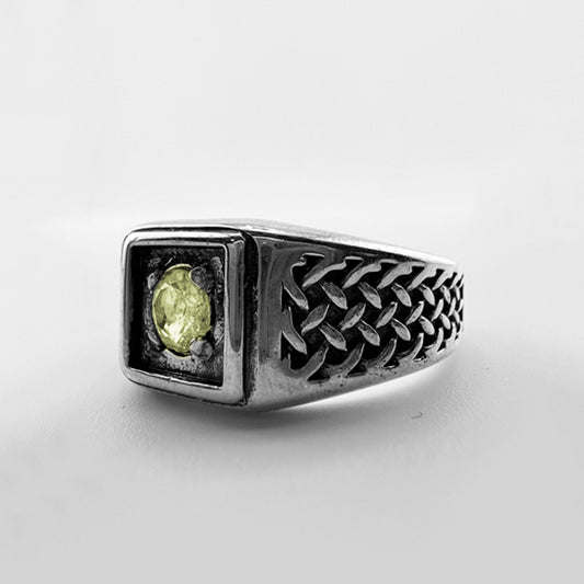 Sterling Silver Woven 5mm Round Ring