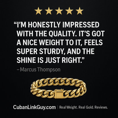 14K Gold Bonded Silver Cuban Links