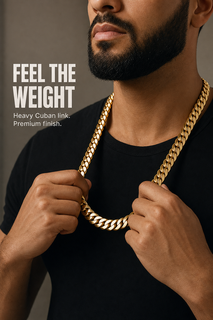 14K Gold Bonded Silver Cuban Links