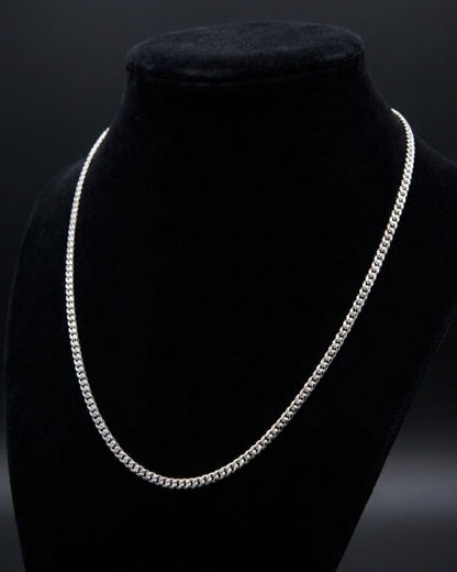 4MM Silver Cuban Link Necklace