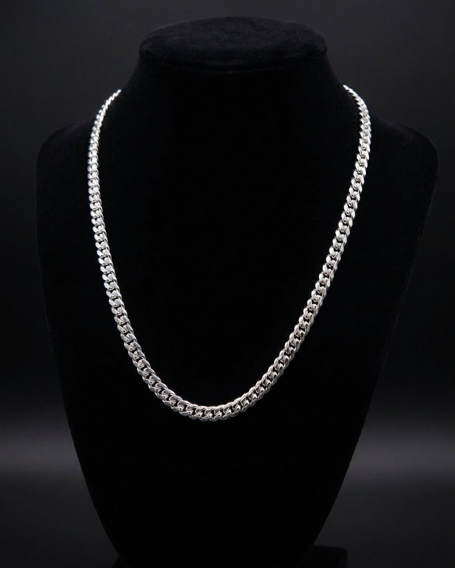 6MM Silver Cuban Link Necklace