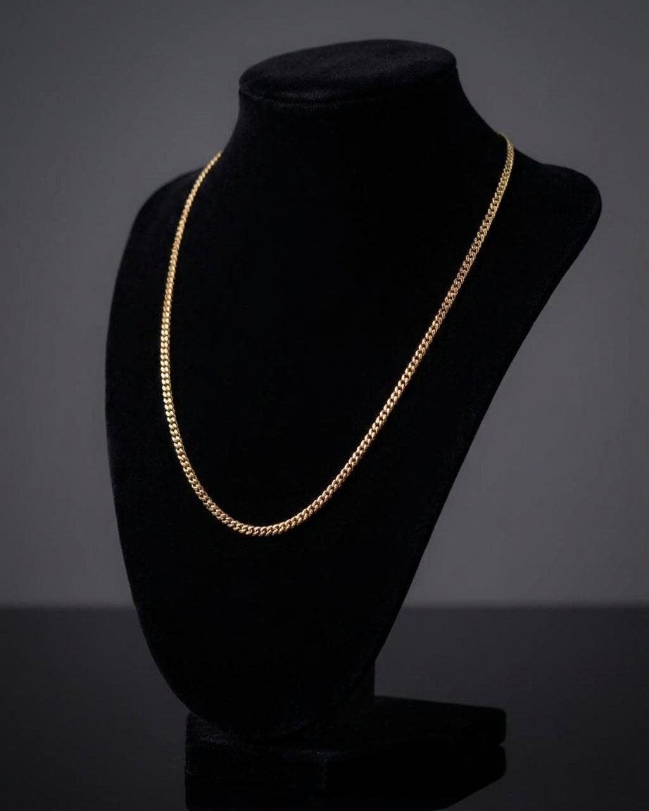 4mm Gold Bonded Cuban Necklace