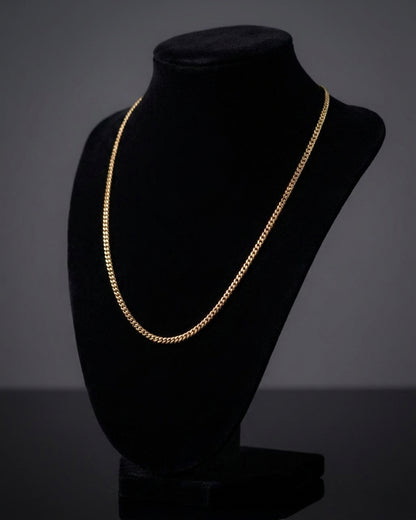 4mm Gold Bonded Cuban Necklace