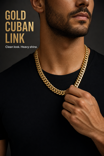 14K Gold Bonded Silver Cuban Links