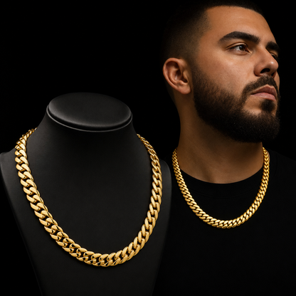 14K Gold Bonded Silver Cuban Links