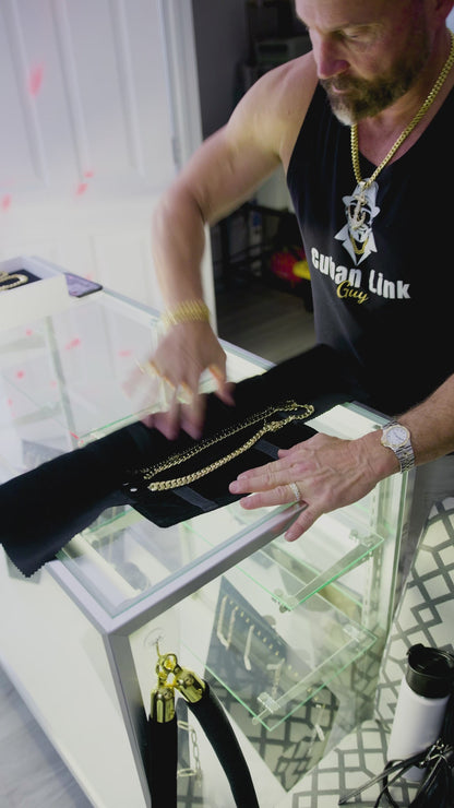 14K Gold Bonded Silver Cuban Links