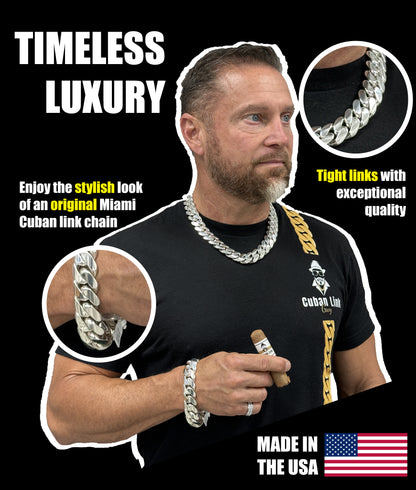 14K Gold Bonded Silver Cuban Links